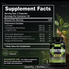Test Booster Max 1200 Mg Made In USA Trust Pilot Approved 60 Capsules