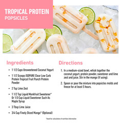 Isopure Clear Low Carb 100% Whey Protein Isolate Powder, 16 Servings