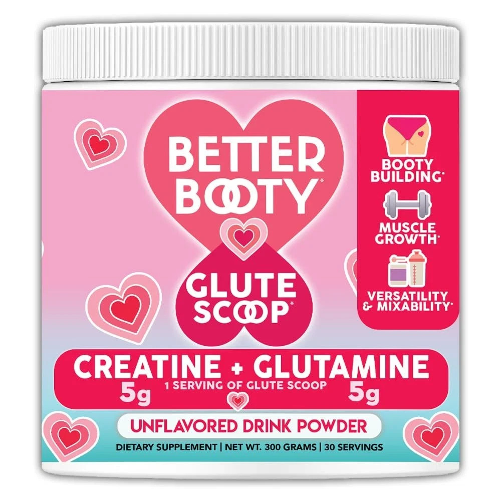 Better Booty Glute Scoop Creatine for Women Creatine + L’Glutamine Amino Acid…