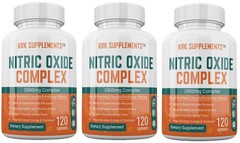 3 Bottles Nitric Oxide Complex 3500mg L-Arginine AAKG Muscle Pump Growth Pills