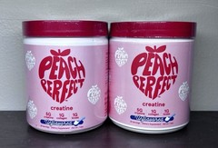 Peach Perfect Creatine Monohydrate Powder Unflavored 7.4Oz Exp 07/27-Lot Of 2