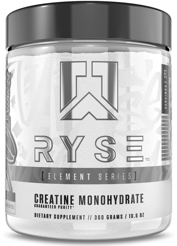 RYSE Creatine Monohydrate Powder – Unflavored – 10.6 Ounce (Pack of 1), White