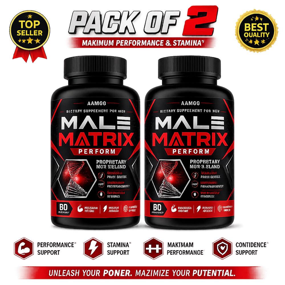 (Pack 2) Male Matrix Pills Size Matrix Male Vitality Support Supplement 120 Caps