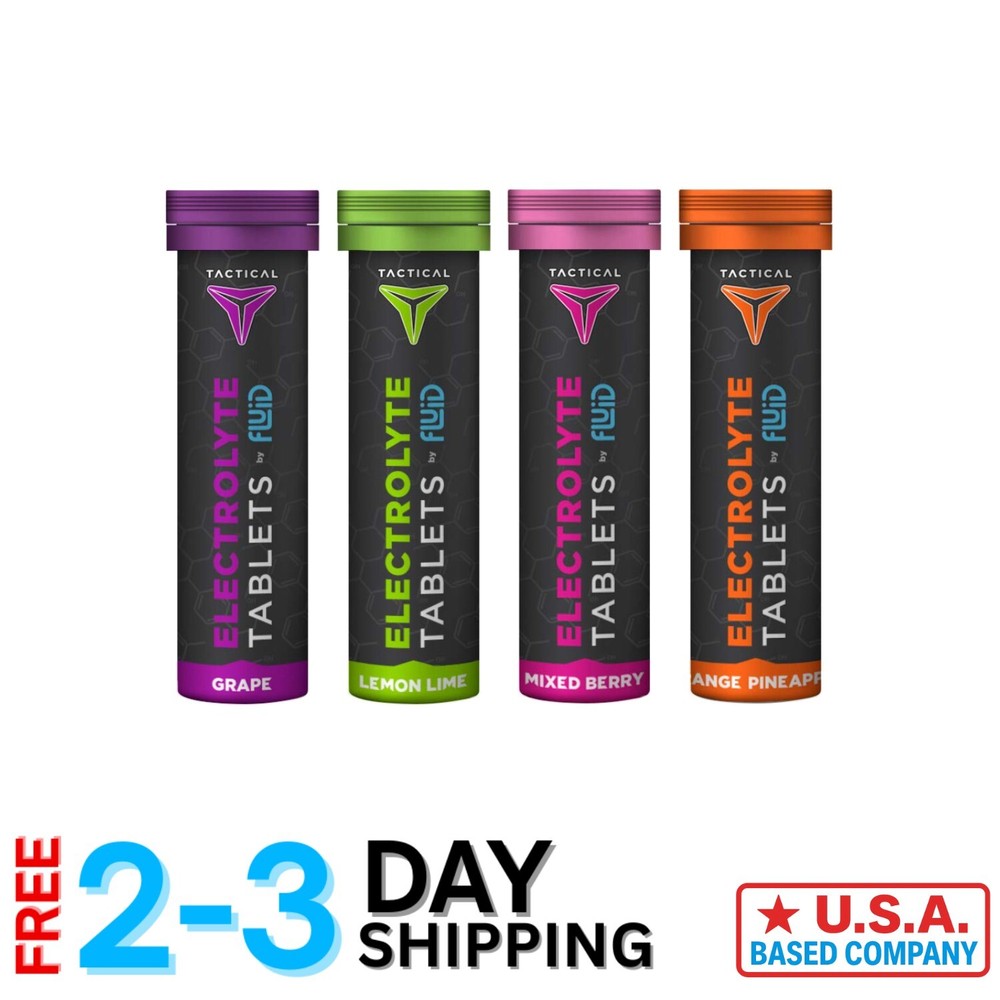 Portable Electrolyte Tablets – 4 Flavors, 40 Servings, Perfect for Active Adults