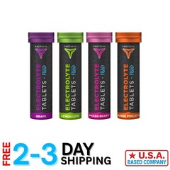 Portable Electrolyte Tablets – 4 Flavors, 40 Servings, Perfect for Active Adults