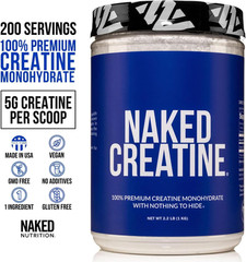 NAKED Pure Micronized Creatine Monohydrate – 200 Servings, 1,000G Bulk – Vegan,