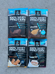 Whey Protein Sample Variety, Isolate Protein Powder Samples, Travel Packs, 4 Pac