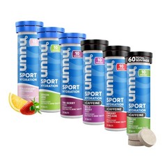 Electrolyte Tablets with Caffeine – Hydration Drink Mix, Vegan, Non-GMO, 6 Pack