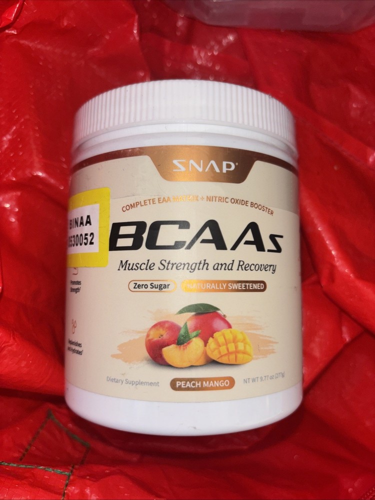 Snap Supplements Peach Mango BCAA Powder – Amino Energy -12/2026