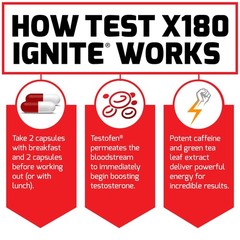 Force Factor Test X180 Ignite 120Ct 2-Pack 240 Count