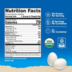 Nutricost Organic Egg White Protein Powder (1LB) 25 Servings. Non-GMO