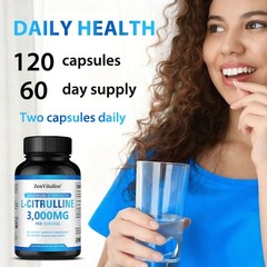 L Citrulline 3000mg Supplement L Arginine Muscle Recovery Pump Capsules 30-120