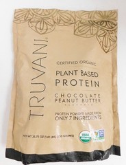 Truvani Plant Based Organic Protein Powder Chocolate Peanut Butter 20 srv. 5/27