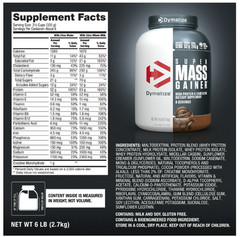 Dymatize Super Mass Gainer Rich Chocolate 6LB Weight Gainer