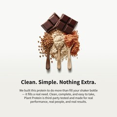 Plant Vegan Protein Powder, Muscle Growth, Performance & Recovery – Chocolate