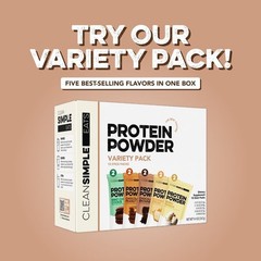 Clean Simple Eats Grass Fed Whey Protein Powder Chocolate Brownie Batter 19 oz