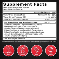 Force Factor Test X180 Legend Testosterone 120 Count (Pack of 1), Black