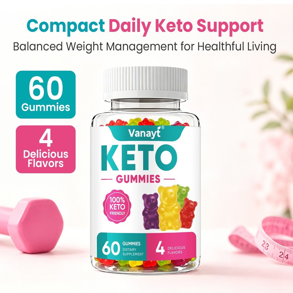 Keto ACV Gummies 60 Ct Apple Cider Vinegar Dietary Supplement for Keto Support
