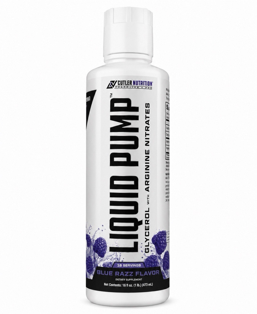 Cutler Nutrition Liquid Pump Glycerol + L-Arginine Nitrates Blue Razz 16oz