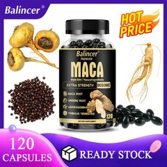 Organic Maca Root Extract 300mg, with Ashwagandha Root and Ginseng Root Vegan