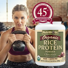 NutriBiotic Organic Rice Protein, Chocolate 22.93 Oz (1 Lb 6.93 Oz)