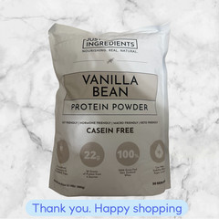 Just Ingredients Vanilla Bean Protein Powder Clean Natural 34.92oz NEW SHIP