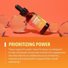 Organic Pumpkin Seed Oil for Hair & Eyelash Health Pumpkin Oil Supports Hair 30m