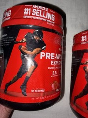 six star pre workout explosion 2.0 Lot Of 2 Jars Fruit Punch 9.52oz Per Ex 10/27