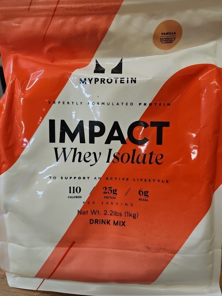 MyProtein Impact Whey Isolate Protein Powder Vanilla 2.2 lbs. BB 12/25 Reg: $99.