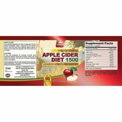 Apple Cider Vinegar 1500mg Weight Management and Amino Acid Muscle Supplement