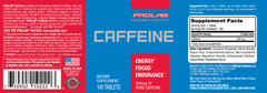 Prolab Caffeine Tablets 200mg 100ct. | Energy Support, Helps Enhance Endurance