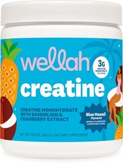 Wellah Creatine for Women (50 Servings) Blue Hawaii – 3g of Creatine Monohydrate