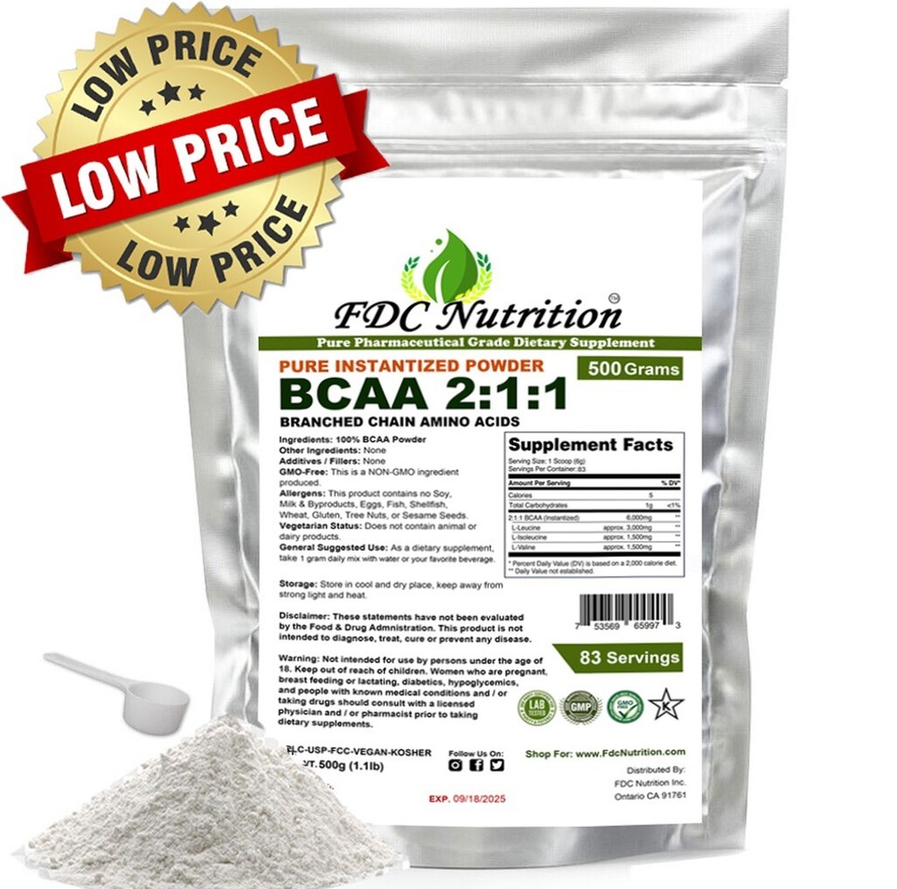 BEST BCAA FREE FORM – 18OZ 100% PURE KOSHER PURE POWDER