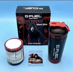 G Fuel Scream Ghost Face Stab Stimulant Collector’s Box Tub + Metal Shaker Cup