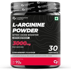 L Arginine Supplement 3000mg | Pre-workout For Unisex – Strawberry Flavour – 90g