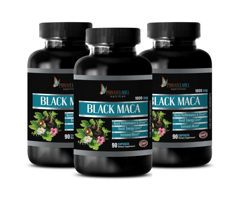 muscle feast – 1000MG BLACK MACA – mood enhancer supplements for women 3 BOTTLE