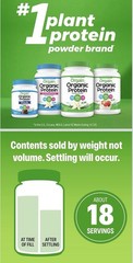 Orgain Organic Plant-Based Protein Powder Vanilla Bean Vegan 2.02 lb 18 Serv