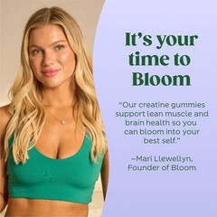 BLOOM NUTRITION Creatine Monohydrate Gummies – Berry Boost – 36ct/12 Servings