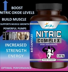 2 Bottle Nitric Oxide Complex 4000mg L-Arginine AAKG Muscle Pump Growth Pills