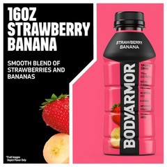 BODYARMOR Sports Drink Strawberry Banana Electrolyte Drink 16oz Bottles Pack of
