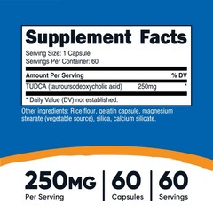 Nutricost Tudca Pills, 250mg Per Capsule, 60 Capsules