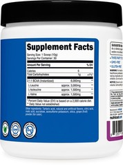 Nutricost BCAA 2:1:1 Powder (Grape) 30 Servings – 6G Per Serving