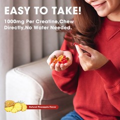 3xCreatine Monohydrate Gummies – 60Gummies -3000mg – Muscle Strength and Energy