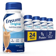 Ensure Original Butter Pecan Nutrition Shake | 8 Fl Oz (Pack of 24), Brown