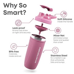 Smartshake Reforce Stainless Steel Protein Shaker Bottle – Non Insulated Unisex