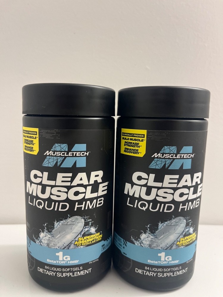 2 Bottles Clear Muscle®, Liquid HMB, 84 x 2 Liquid Both: EXP 06/2028