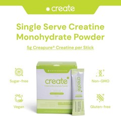 Create Creatine Monohydrate Powder Sticks-30 ct Variety Lemon Lime-Mix Berry etc
