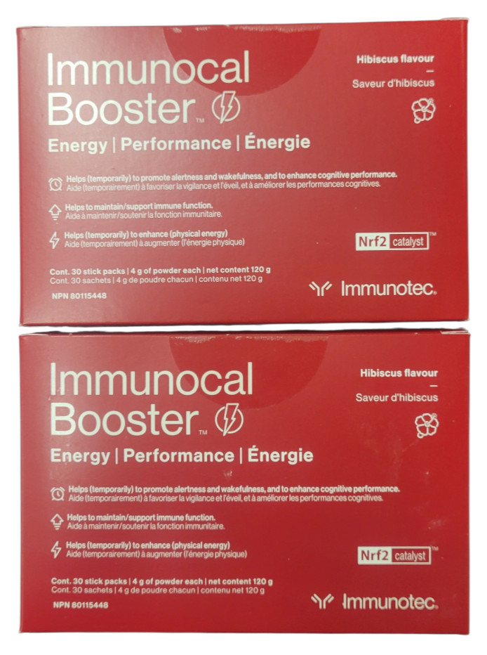 Immunocal Booster Hibiscus (2 Packs of 30 Sticks each) – Exp 10/2027