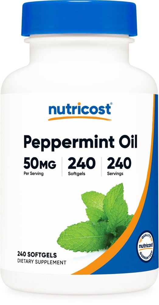 Nutricost Peppermint Oil Softgels (240 SFG) (50 MG) – Gluten Free & GMO Free