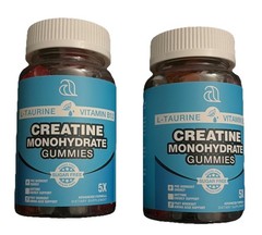 2X Creatine Monohydrate Gummies, L-Taurine, Vitamin B12 – 80 Count -Ex: 11/28/27